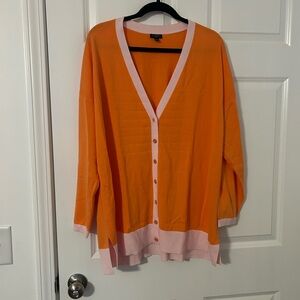 Talbots Orange and Pink Women's Cardigan